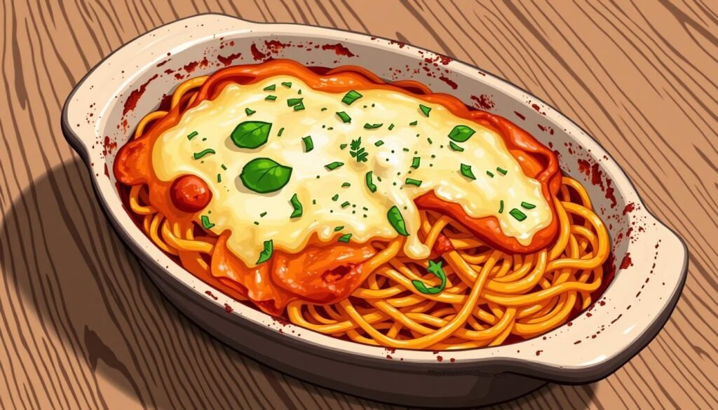 Image of baked spaghetti casserole