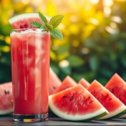 Refreshing watermelon juice