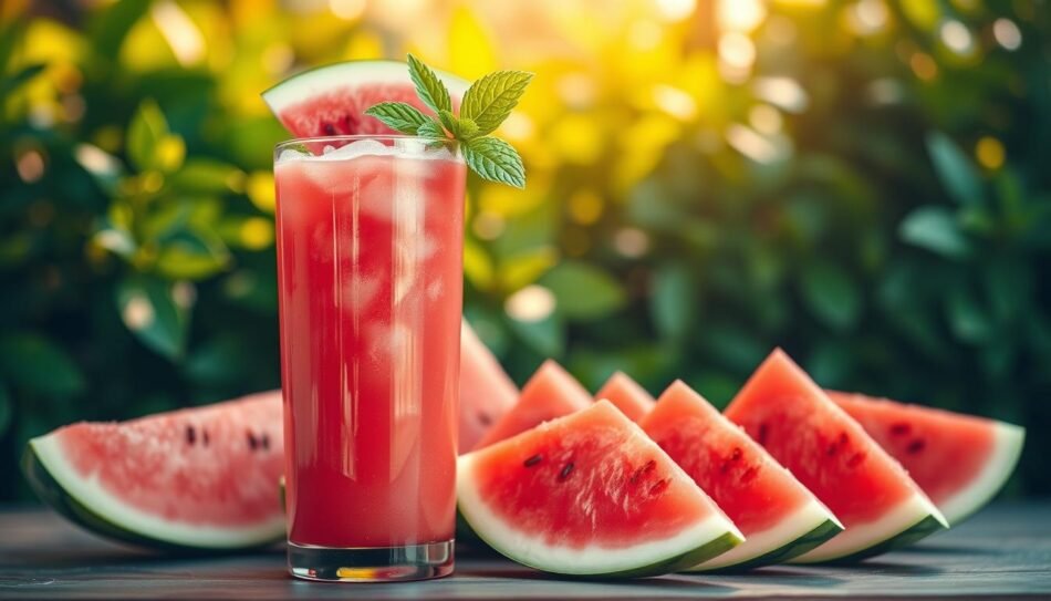 Refreshing watermelon juice