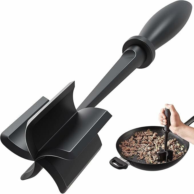 Meat Chopper & Hamburger Grinder - Premium Heat Resistant Smasher