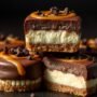 no bake chocolate caramel cheesecake bites